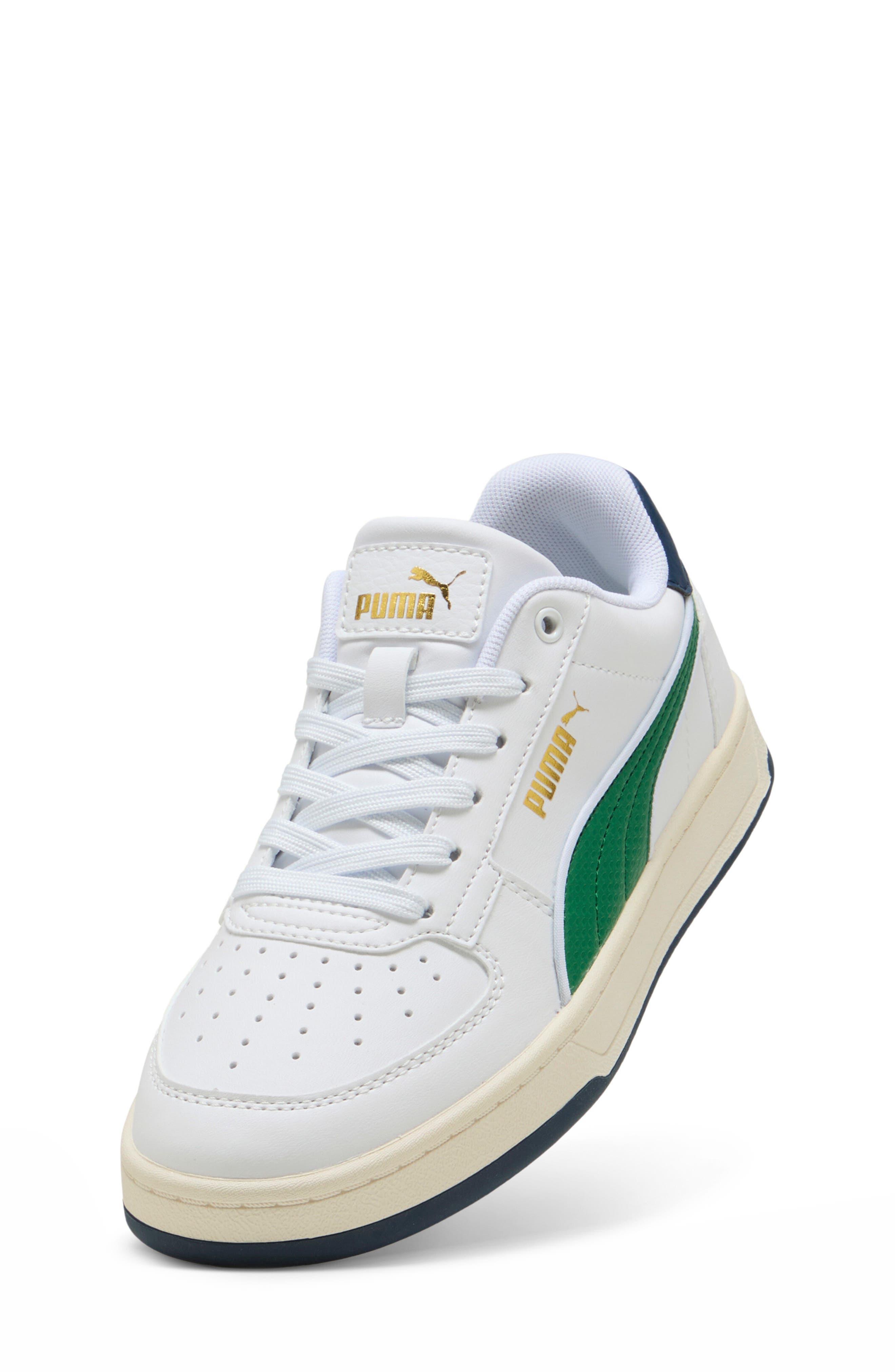 Kids' Caven 2.0 Retro Sneaker, Alternate, color, PUMA WHITE/ ARCHIVE GREEN