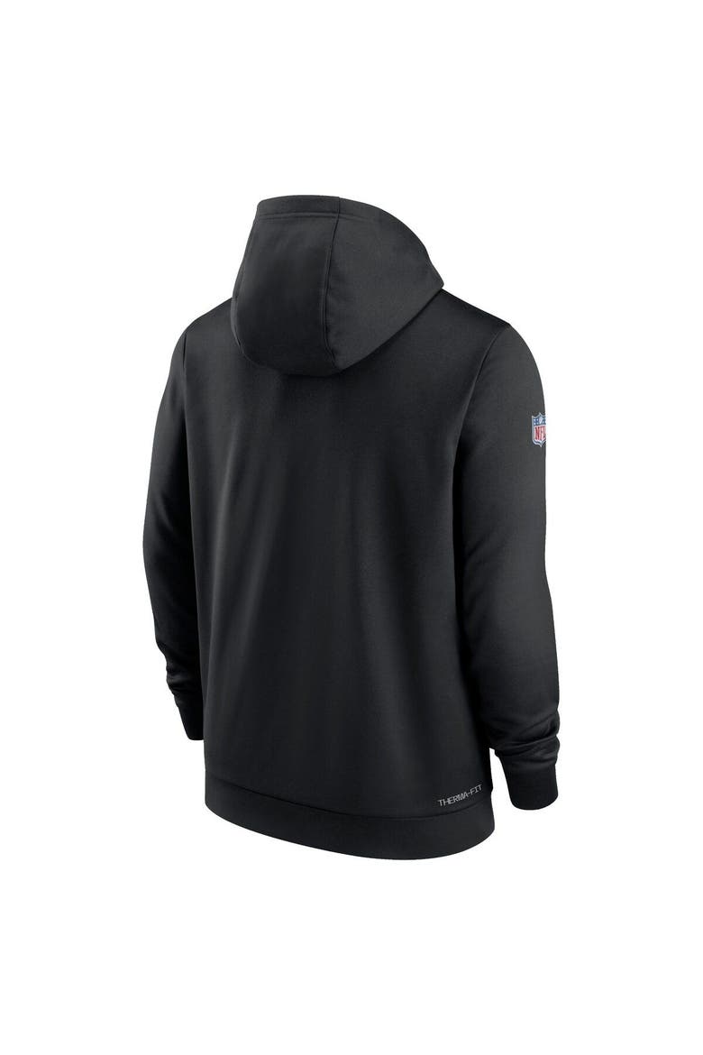 Men's Nike Black Las Vegas Raiders 2022 NFL Crucial Catch Therma Performance Pullover Hoodie, Alternate, color, Black