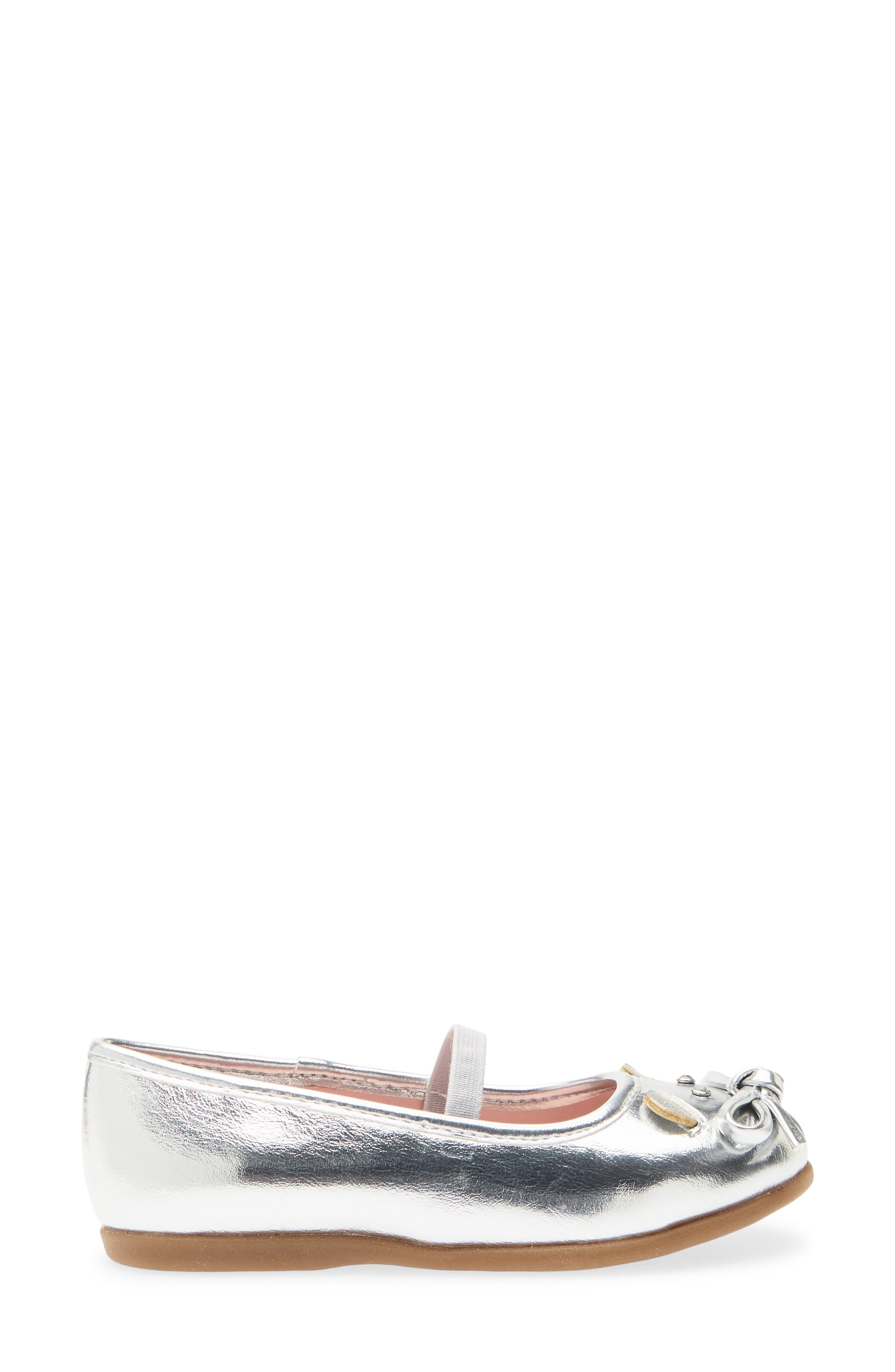 Kids' Kitty Mary Jane Flat, Alternate, color, SILVER METALLIC