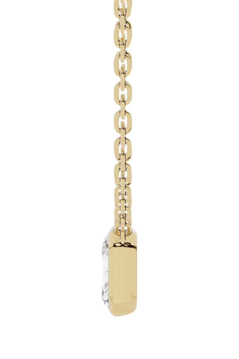 18K Gold Radiant Lab Created Diamond Pendant Necklace (Nordstrom Exclusive), Alternate, color, D1.0CT - 18K YELLOW GOLD