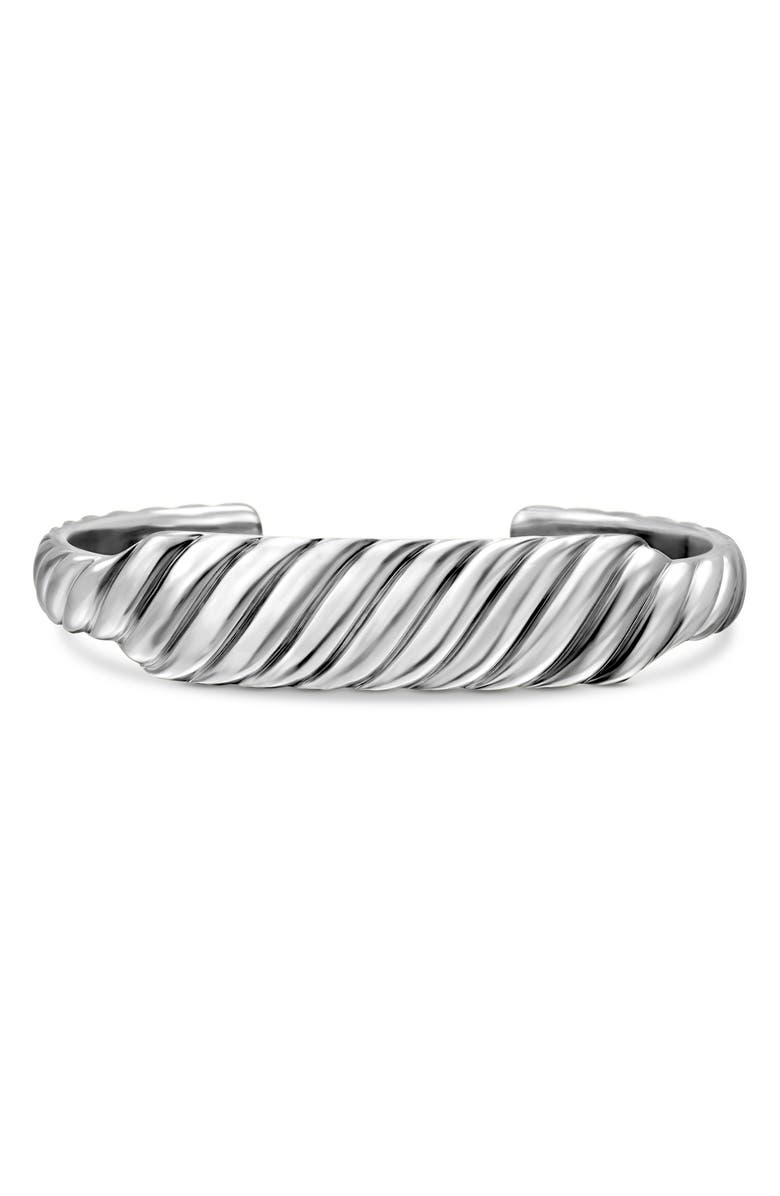 David Yurman Sculpted Cable Contour Cuff Bracelet, 13mm, Main, color, 