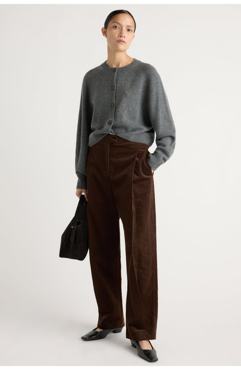 Modern Citizen Austino Corduroy Barrel-Leg Pant, Alternate, color, Chocolate