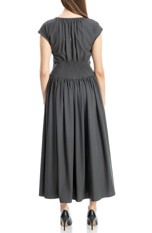 Max Studio Front Keyhole Maxi Dress In Gray