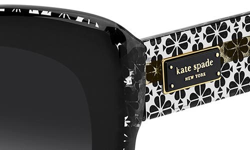 Kate Spade New York Kalie 52mm Gradient Square Sunglasses In Black/dark Grey Sf
