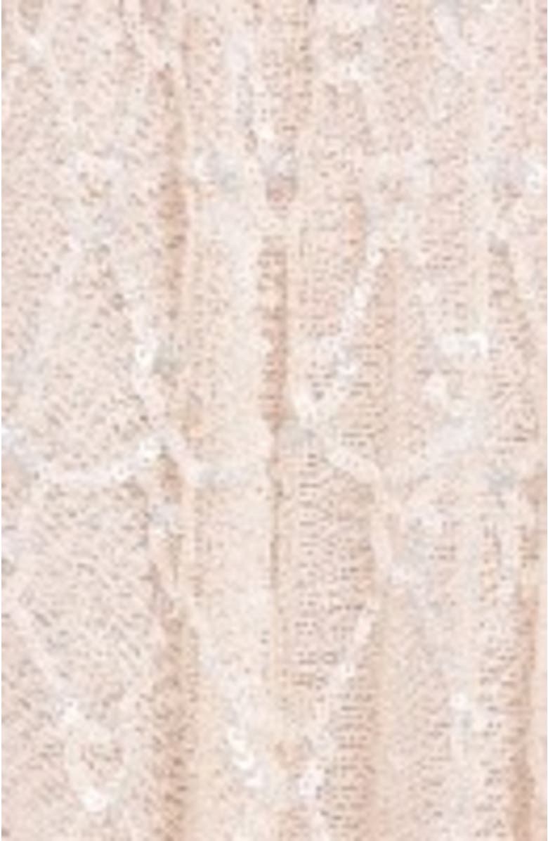 Needle & Thread Heart Lattice Micro Mini Dress, Alternate, color, Cream