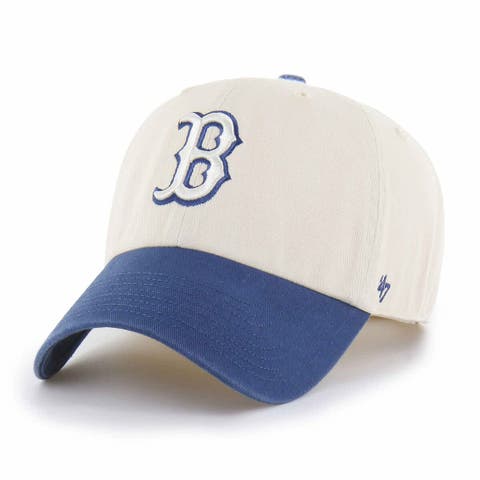 Men's '47  Natural/Blue Boston Red Sox Two-Tone Fashion Clean Up Adjustable Hat
