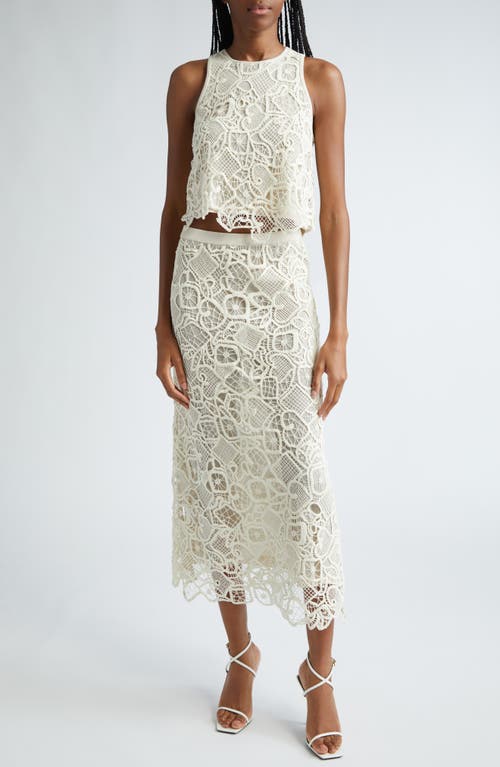 A.l.c Shay Lace Midi Skirt In Warm White In Warm White