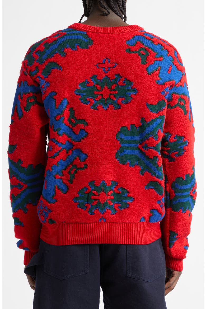 x Guinness Carpet Jacquard Wool Sweater, Alternate, color, RED