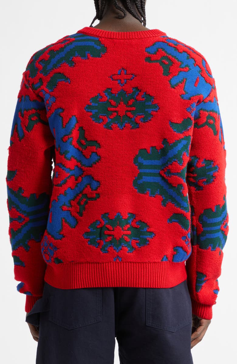 JW Anderson x Guinness Carpet Jacquard Wool Sweater, Alternate, color, Red