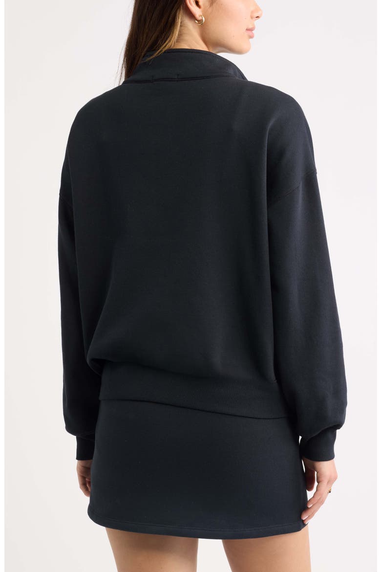 Half Zip Sweatshirt, Alternate, color, BLACK JET