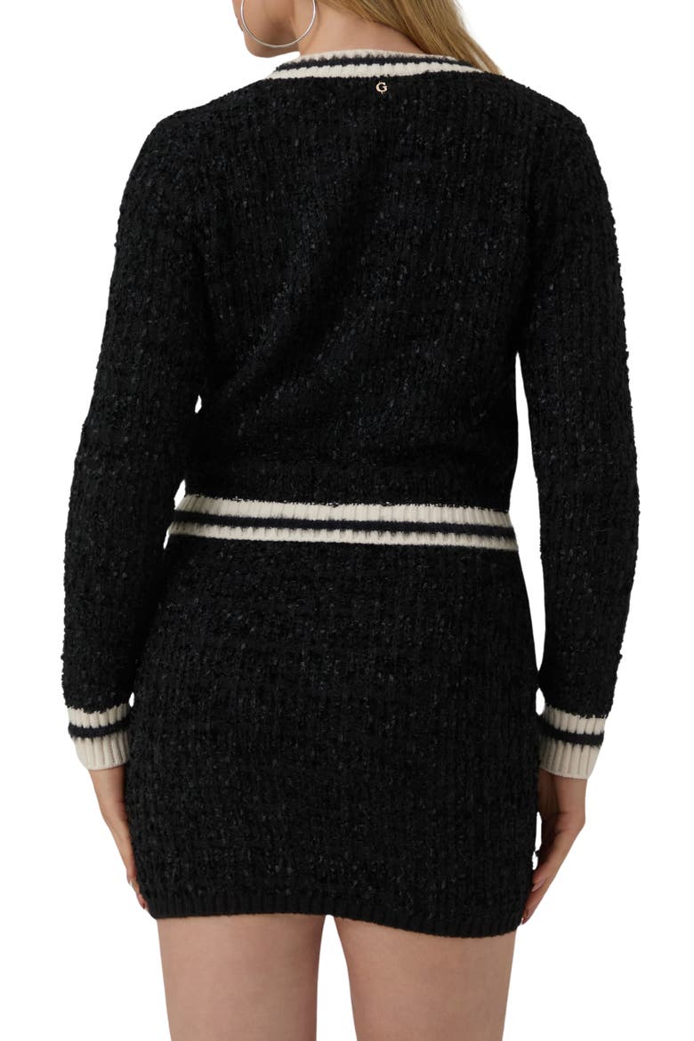 Aomori Contrast Trim Cardigan, Alternate, color, JBLACK-BLACK