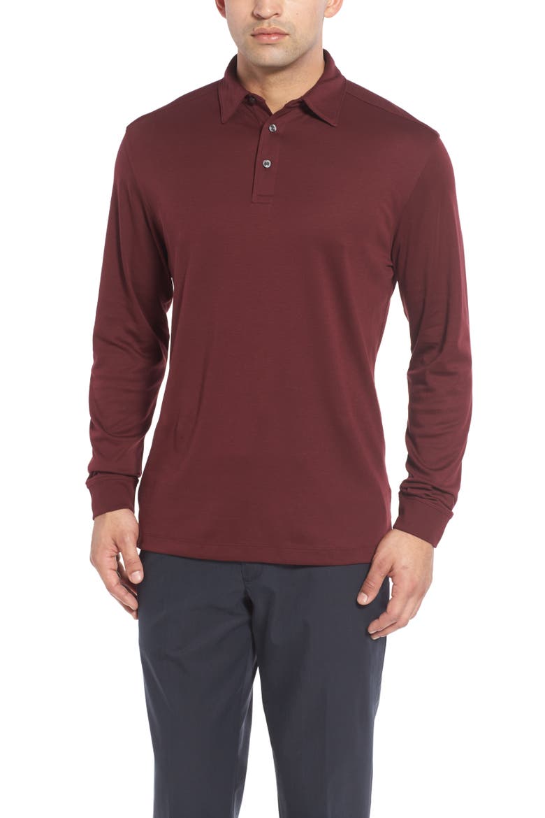 'Belfair' Pima Cotton Polo, Alternate, color, BORDEAUX