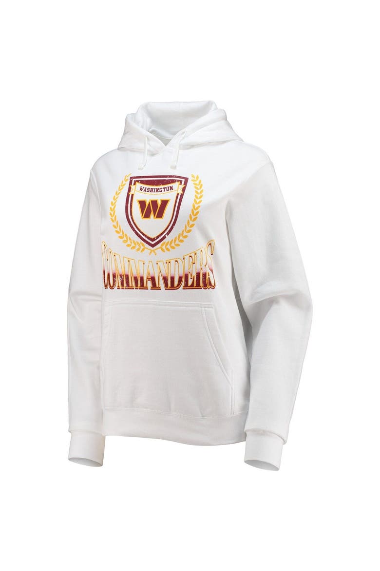 Women's WEAR by Erin Andrews White Washington Commanders Fleece Pullover Hoodie, Alternate, color, White