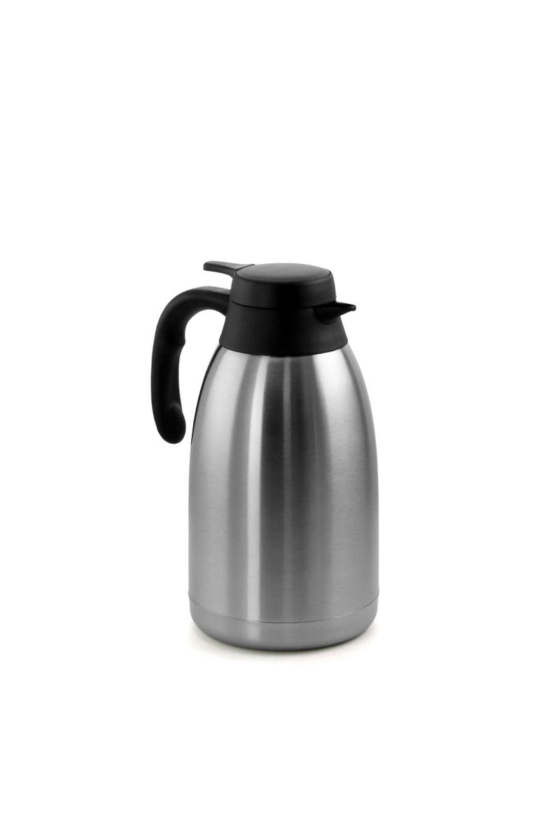 2L Stainless Steel Thermal Beverage Carafe for Coffee and Tea, Main, color, Silver