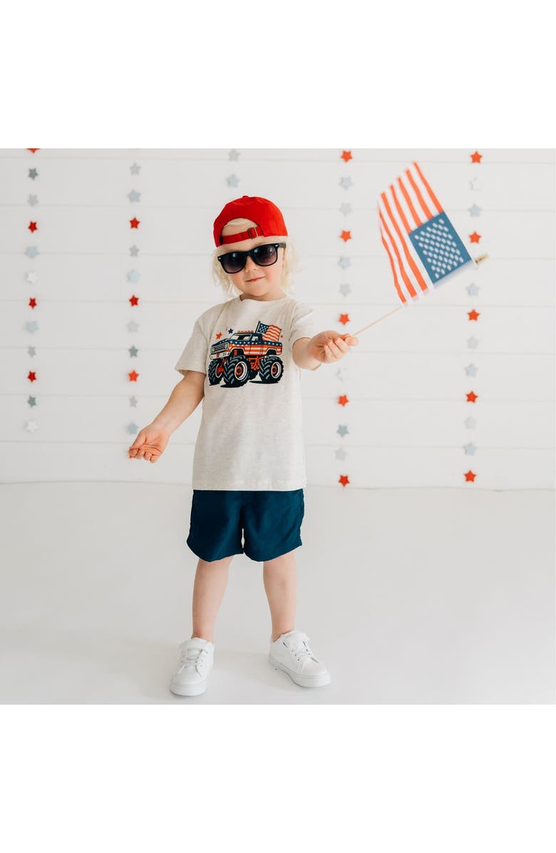 Sweet Wink American Monster Truck Short Sleeve T-Shirt, Alternate, color, Natural Heather