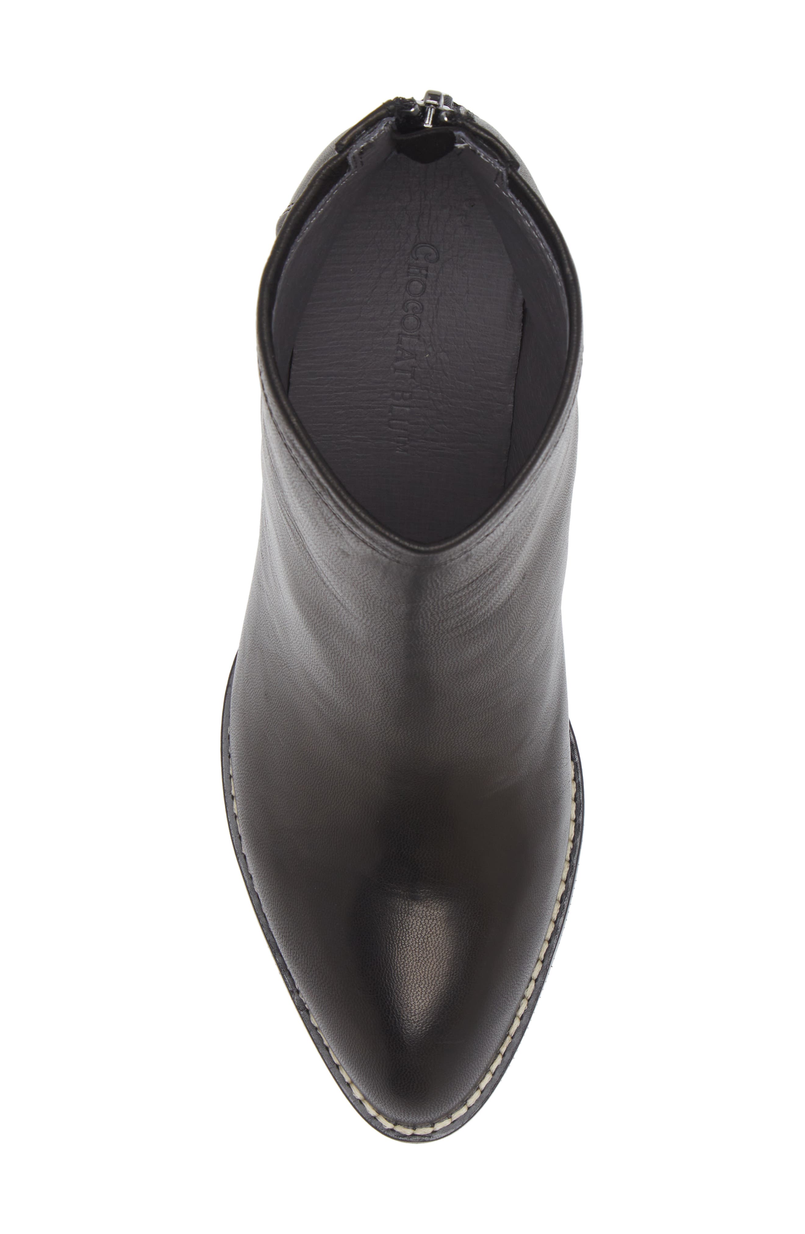 Chocolat Blu Alanna Bootie, Alternate, color, Black Leather