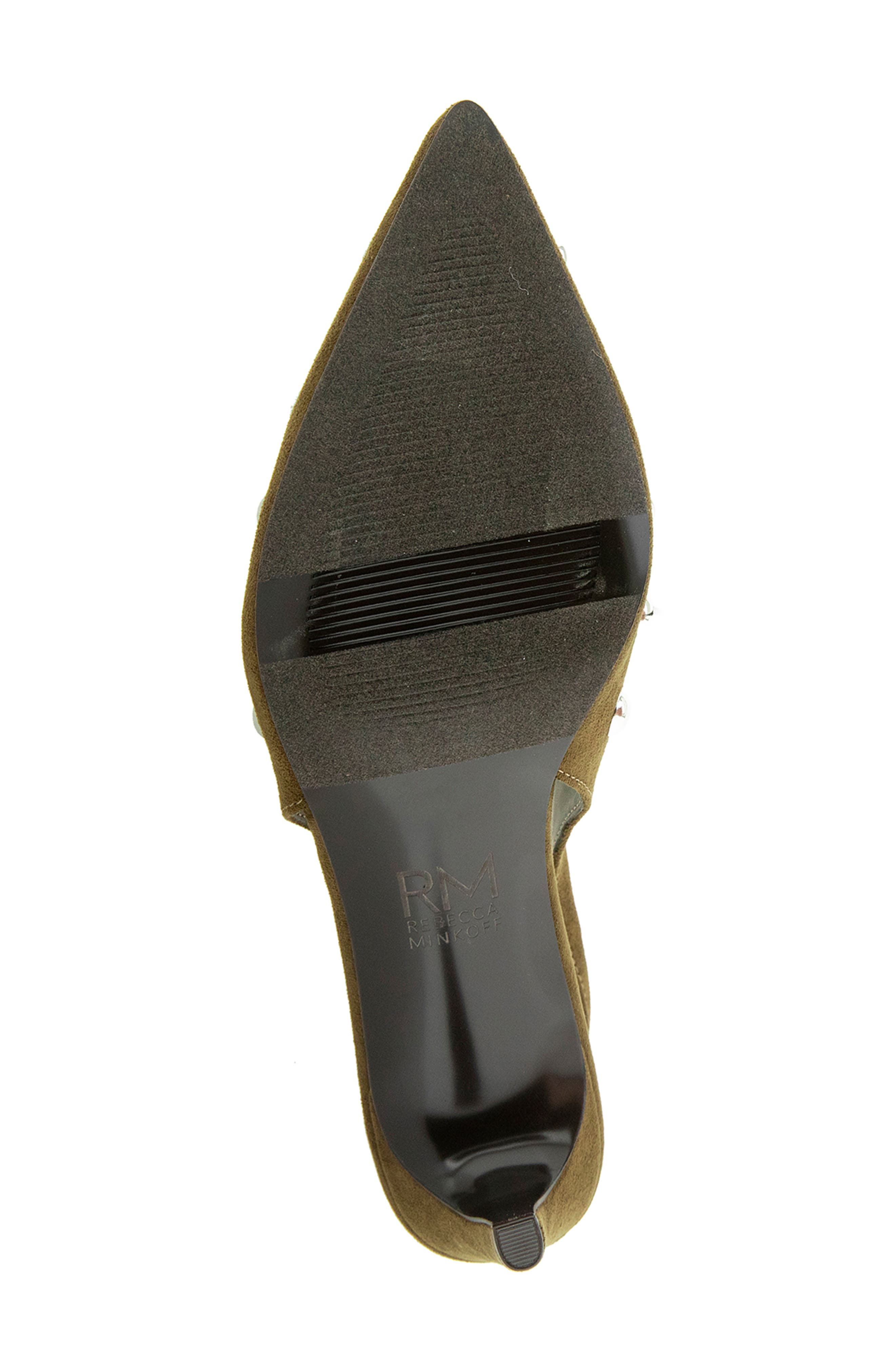 Leena Studded Slingback Pump, Alternate, color, THYME FAUX SUEDE