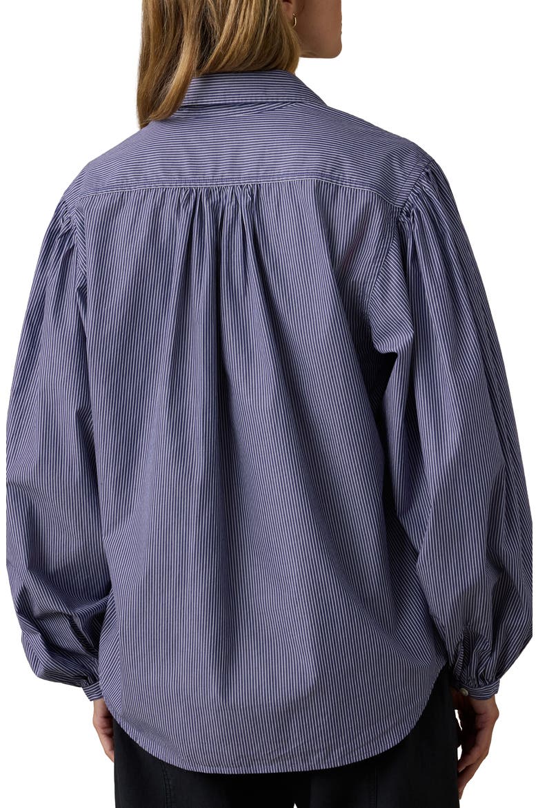 Suki Coastal Poplin Stripe Shirt, Alternate, color, SAILOR INK STRIPE