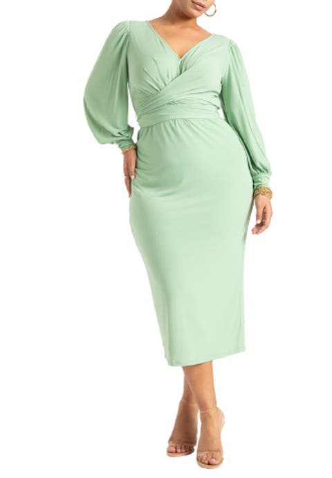 Cross Front Midi Dress (Plus Available)