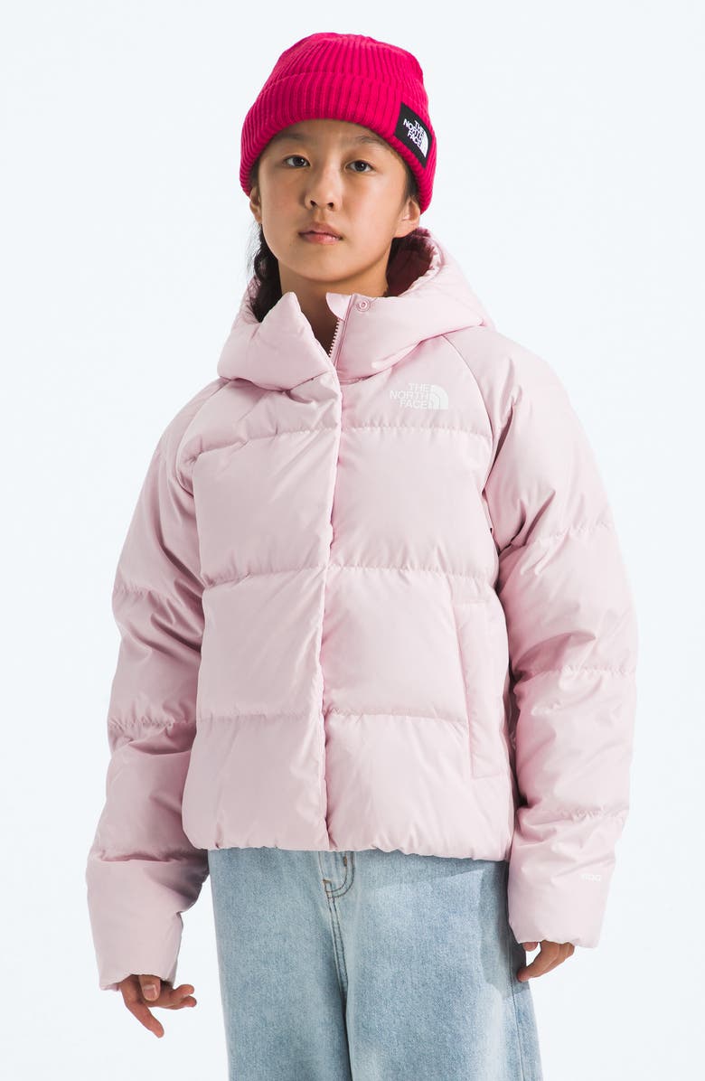 The North Face Kids' North 600-Fill-Power Down Hooded Jacket, Alternate, color, Pale Blossom