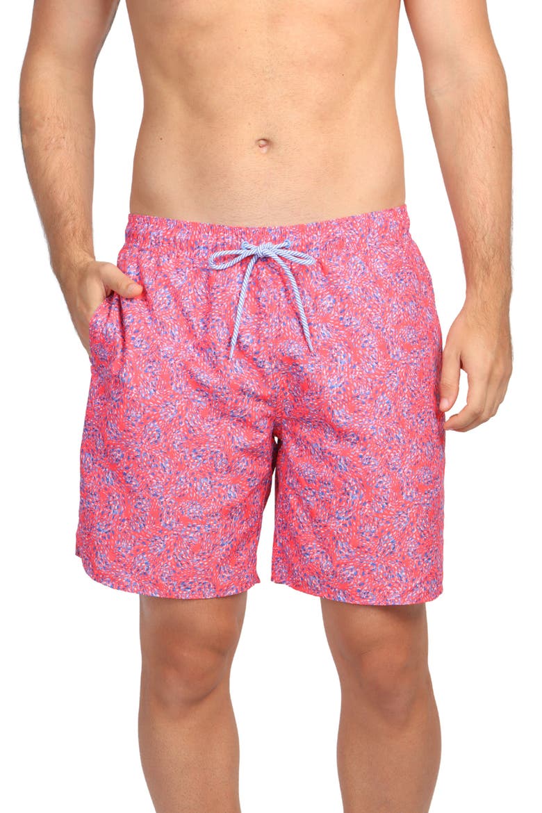 Abstract Swim Shorts, Main, color, SALMON