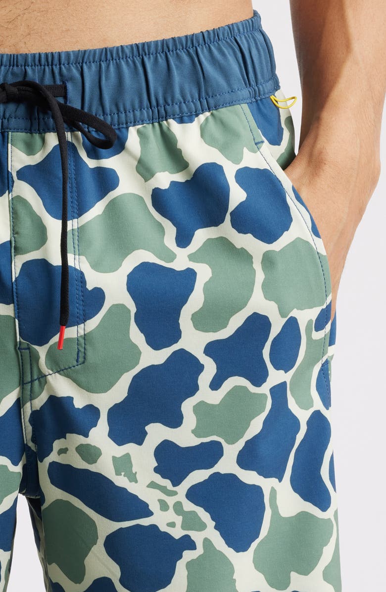 Florence Standard Issue Water Repellent Swim Trunks, Alternate, color, Blue Camo