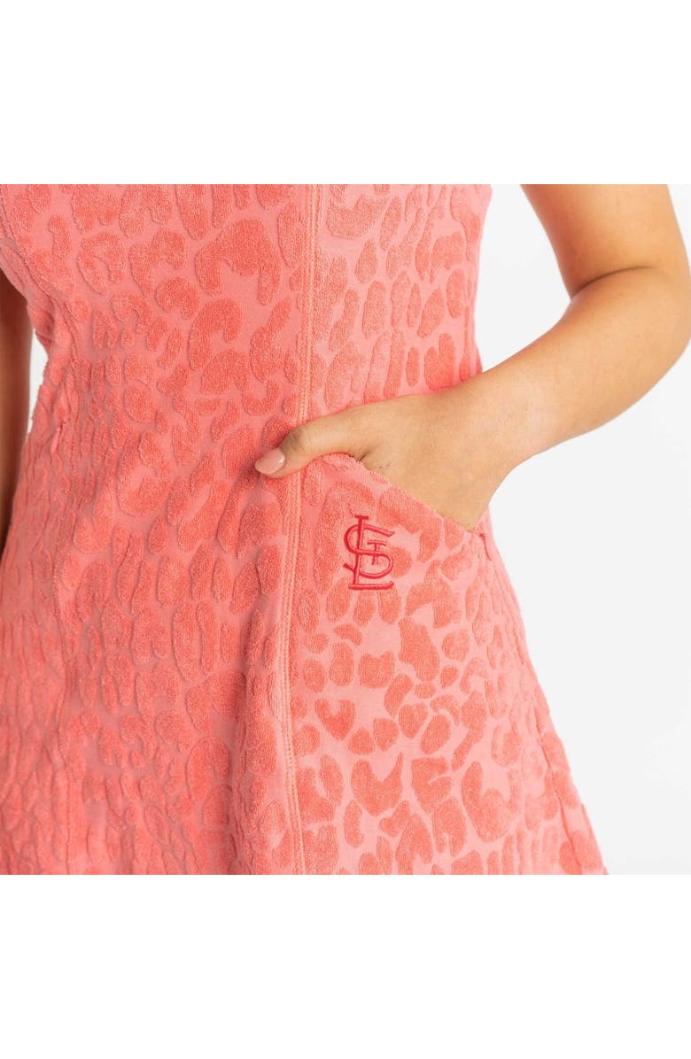LUSSO Women's Lusso Pink St. Louis Cardinals Tess Cheetah V-Neck Racerback Dress, Alternate, color, Pink