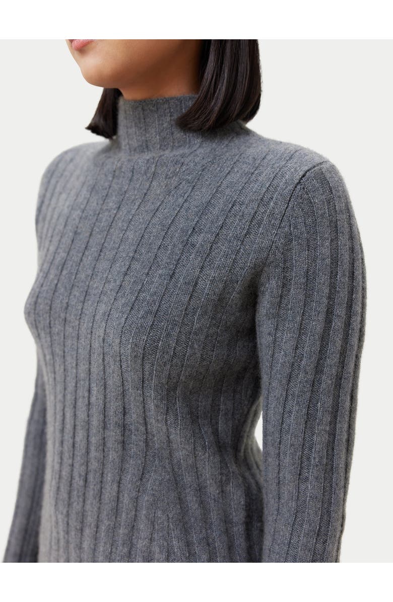 GOBI Mongolian Cashmere Cashmere Turn-Up Cuffs Sweater, Alternate, color, Stone Gray