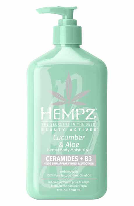 HEMPZ Cucumber + Aloe Herbal Body Moisturizer with Ceramides + B3