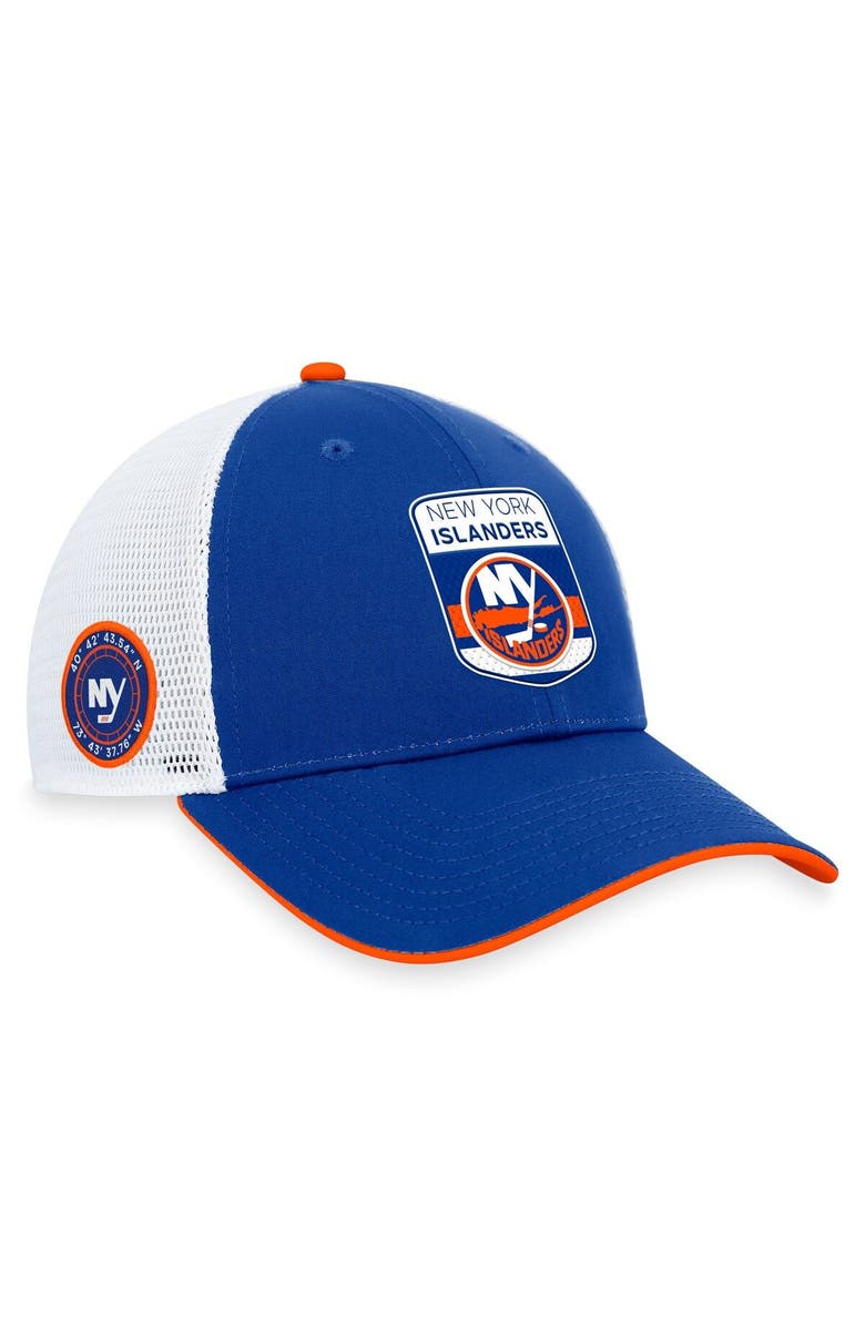 FANATICS Men's Fanatics Branded  Royal New York Islanders 2023 NHL Draft On Stage Trucker Adjustable Hat, Alternate, color, 