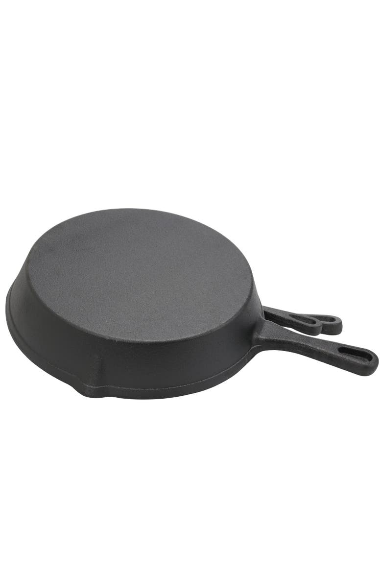 Addlestone 3 Piece Preseasoned Cast Iron Skillet Set, Alternate, color, Black