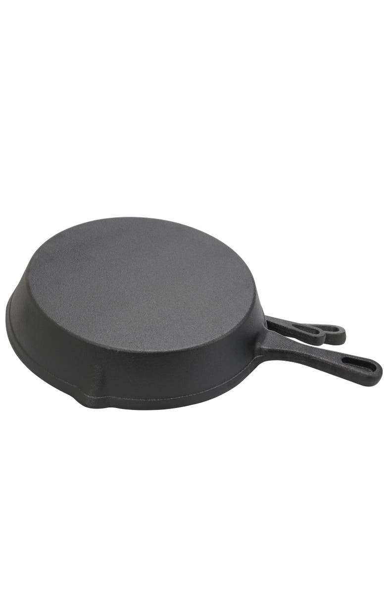 General Store Addlestone 3 Piece Preseasoned Cast Iron Skillet Set, Alternate, color, Black
