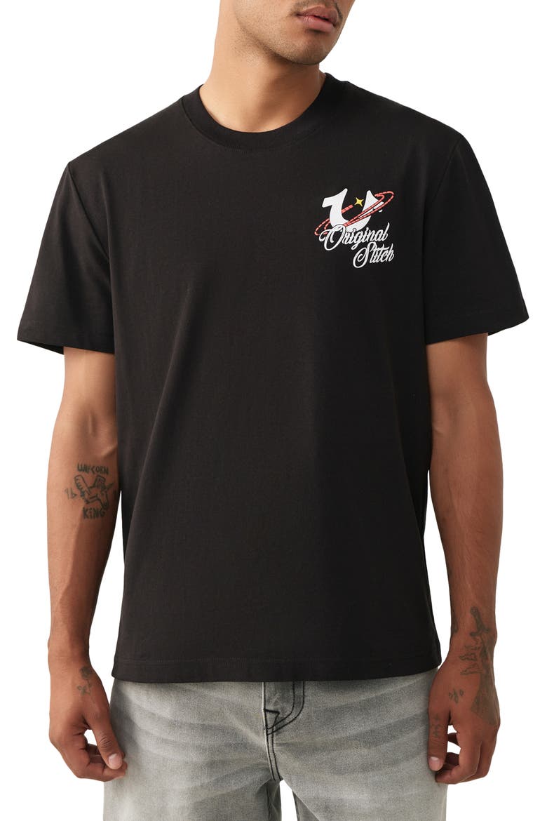OG Stitch Cotton Graphic T-Shirt, Main, color, JET BLACK