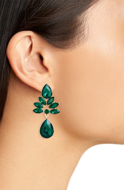 Cara Chunky Leaf Drop Earrings In Multi