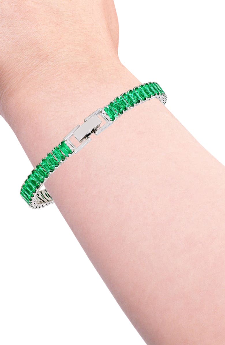 Vince Camuto CZ Tennis Bracelet, Alternate, color, Silver Tone