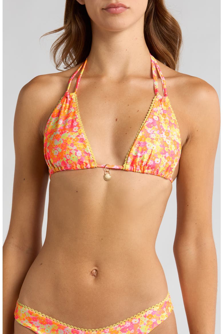 Halter Bikini Top, Main, color, MIMOSA MEADOWS