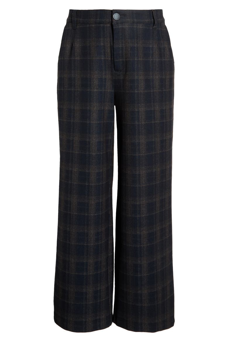 Skyrise Flat Front Wide Leg Pants, Alternate, color, ULTRA NAVY MULTI