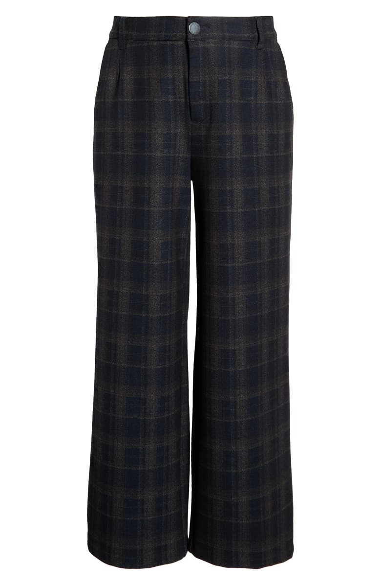 Wit & Wisdom Skyrise Flat Front Wide Leg Pants, Alternate, color, Ultra Navy Multi