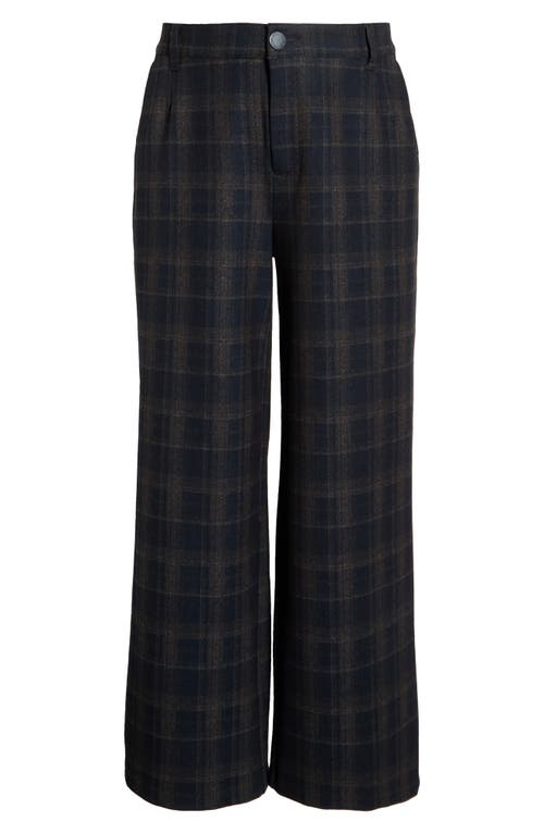 Wit & Wisdom Whitney Skyrise Plaid Wide Leg Trousers In Black