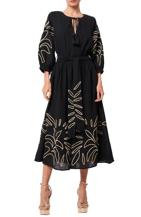 Eliza Embroidered A-Line Dress