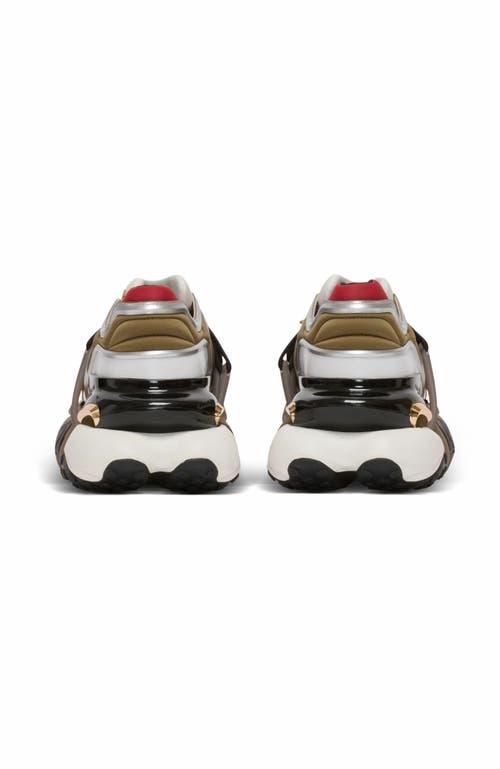 Balmain Unicorn Wave Sneakers Multicolor In Brown