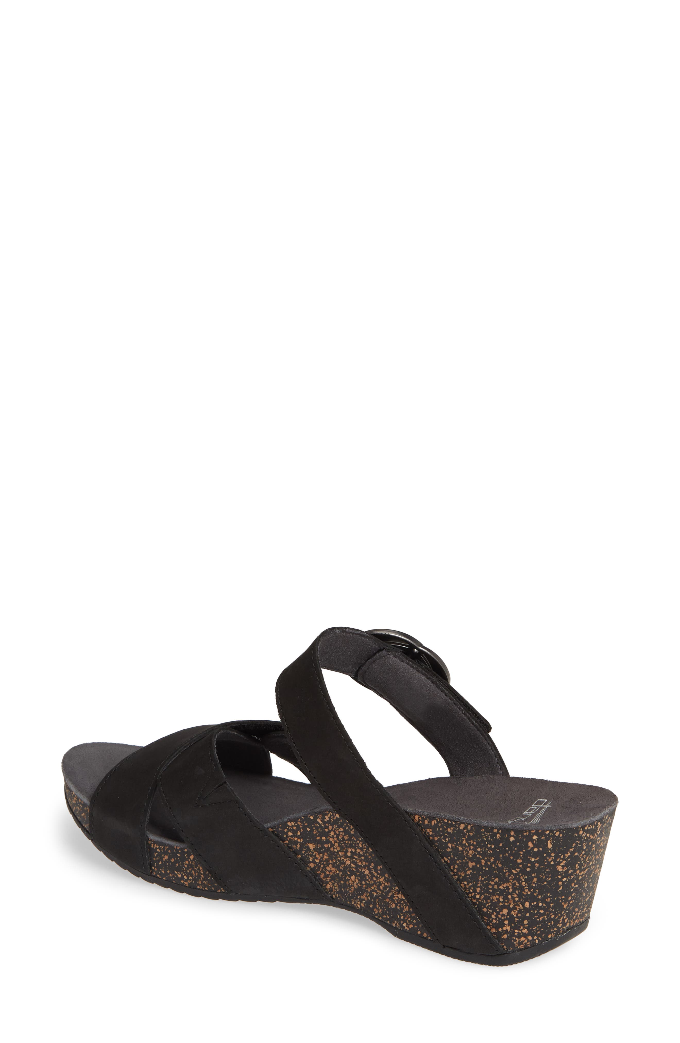 Susie Platform Sandal, Alternate, color, BLACK LEATHER
