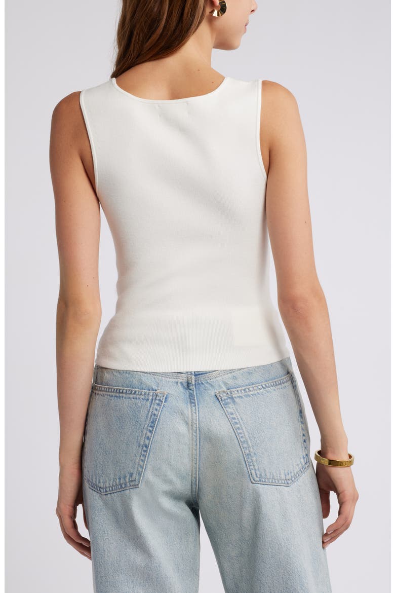 Notched Rib Sweater Tank, Alternate, color, IVORY CLOUD