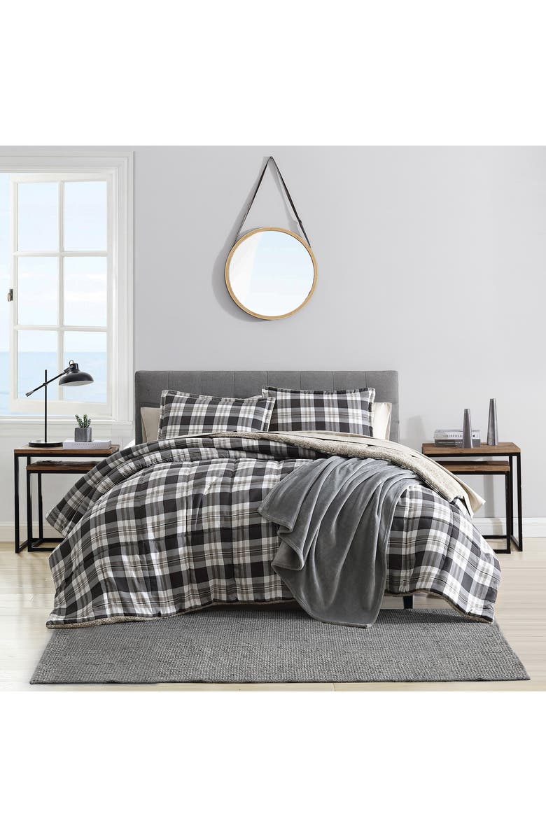 Nautica Lewes Reversible Comforter & Sham Set, Alternate, color, Grey/ Beige