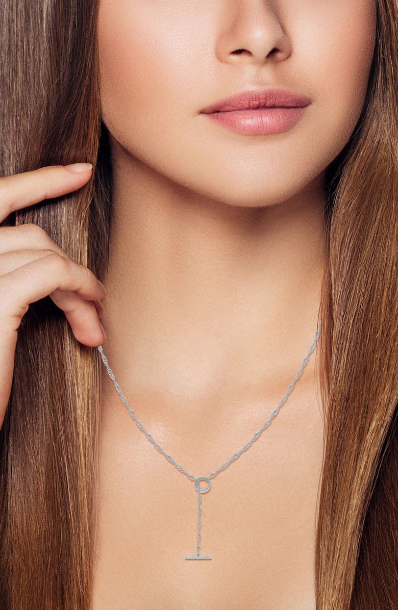 Ember Fine Jewelry 14K White Gold Toggle Chain Necklace, Alternate, color, White Gold