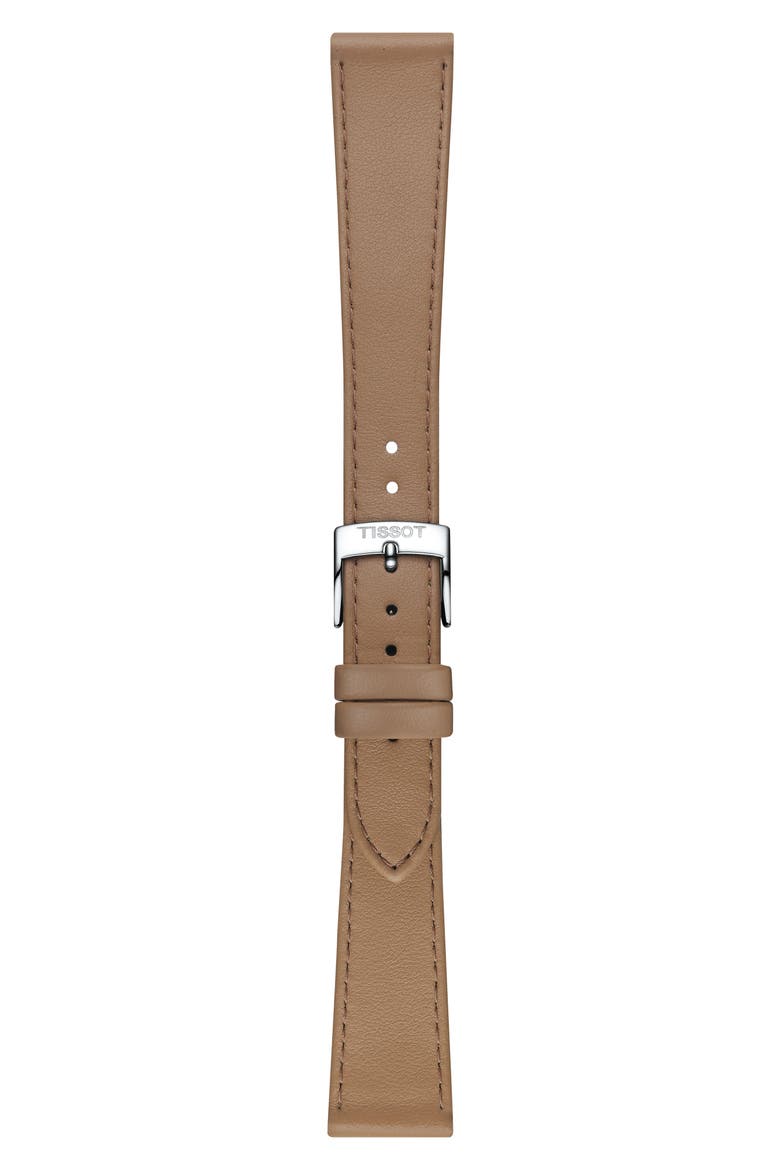 Stylist Leather Strap Watch, 32mm, Alternate, color, SILVER
