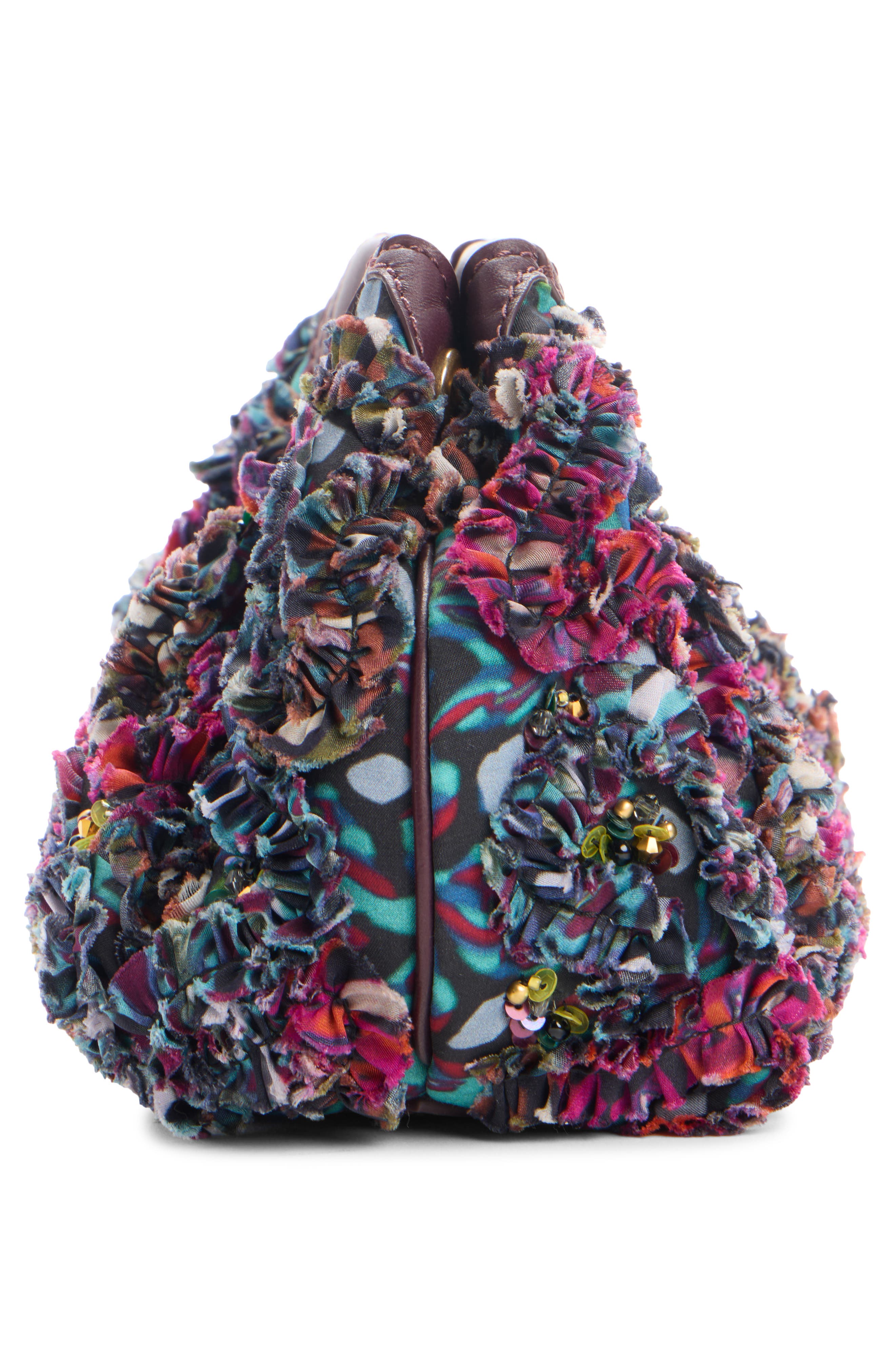 Mini Marbled Print Clutch, Alternate, color, PETROL 508