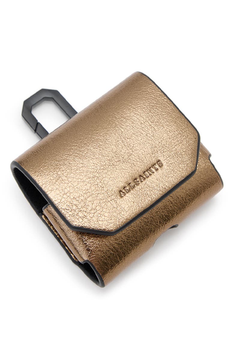 AllSaints Hex AirPod Case, Alternate, color, Warm Brass