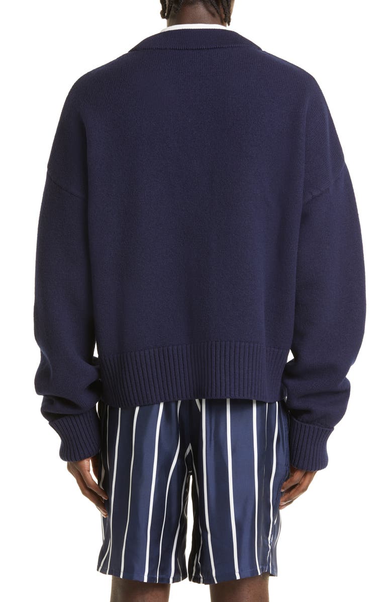 AMI PARIS AMI Alexandre Mattiussi Ami De Coeur Wool Cardigan, Alternate, color,