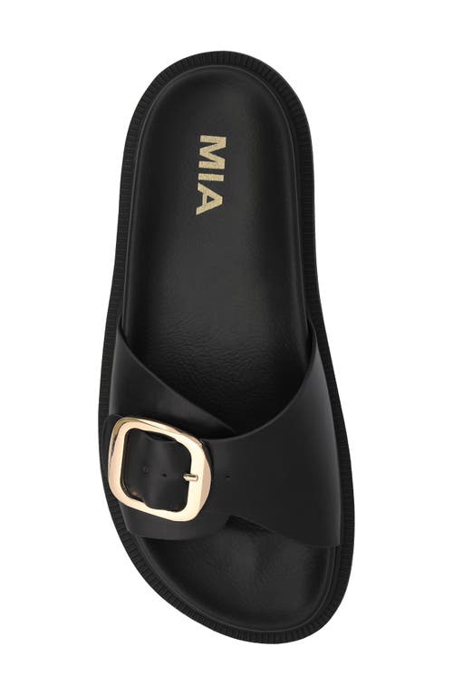 Mia Gya Platform Slide Sandal In Black